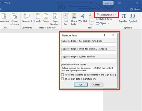 microsoft word insert smart card prompt|How to Add a Digital Signature in an MS Word Document .